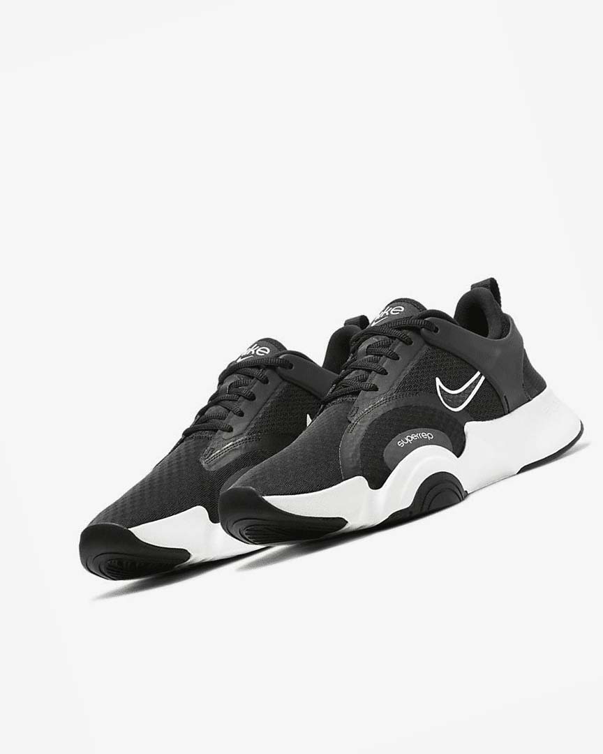 Black / White Men's Nike SuperRep Go 2 Training Shoes | UK2840