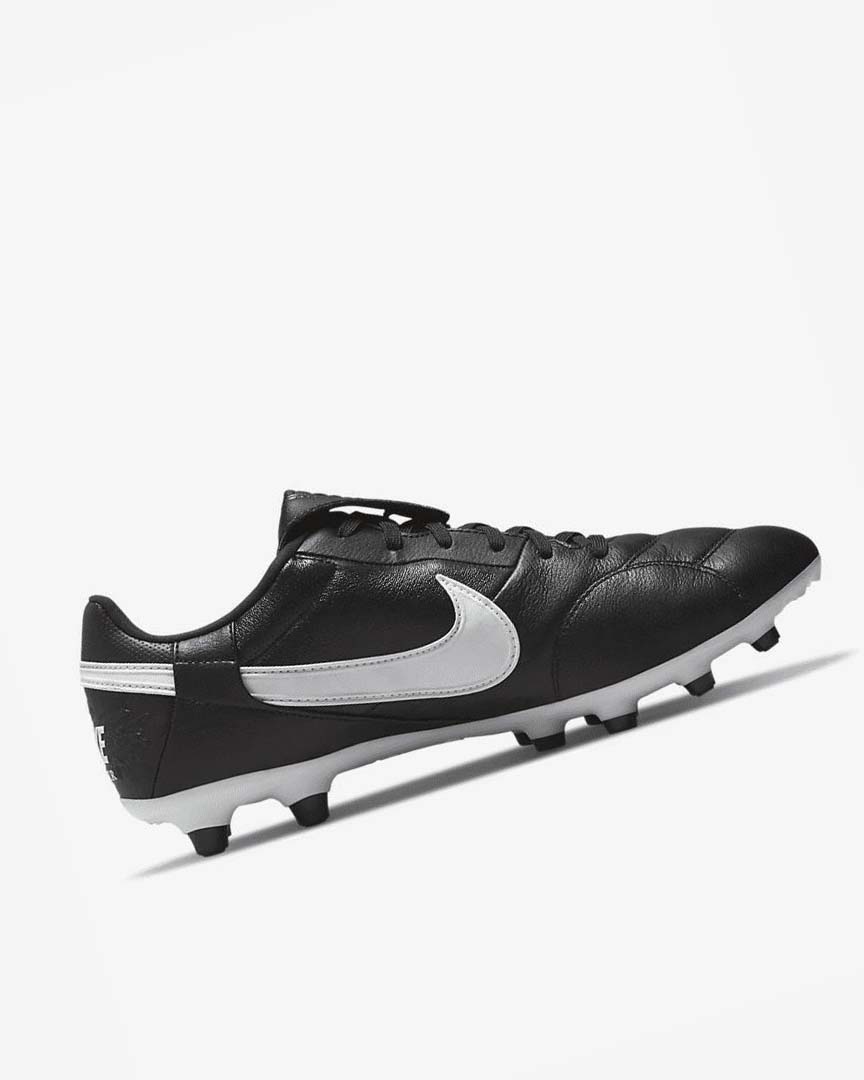 Black / White Men's Nike The Premier 3 FG Football Boots | UK2776