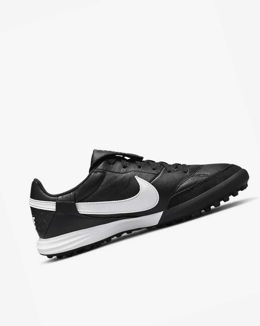 Black / White Men's Nike The Premier 3 TF Football Shoes | UK4987