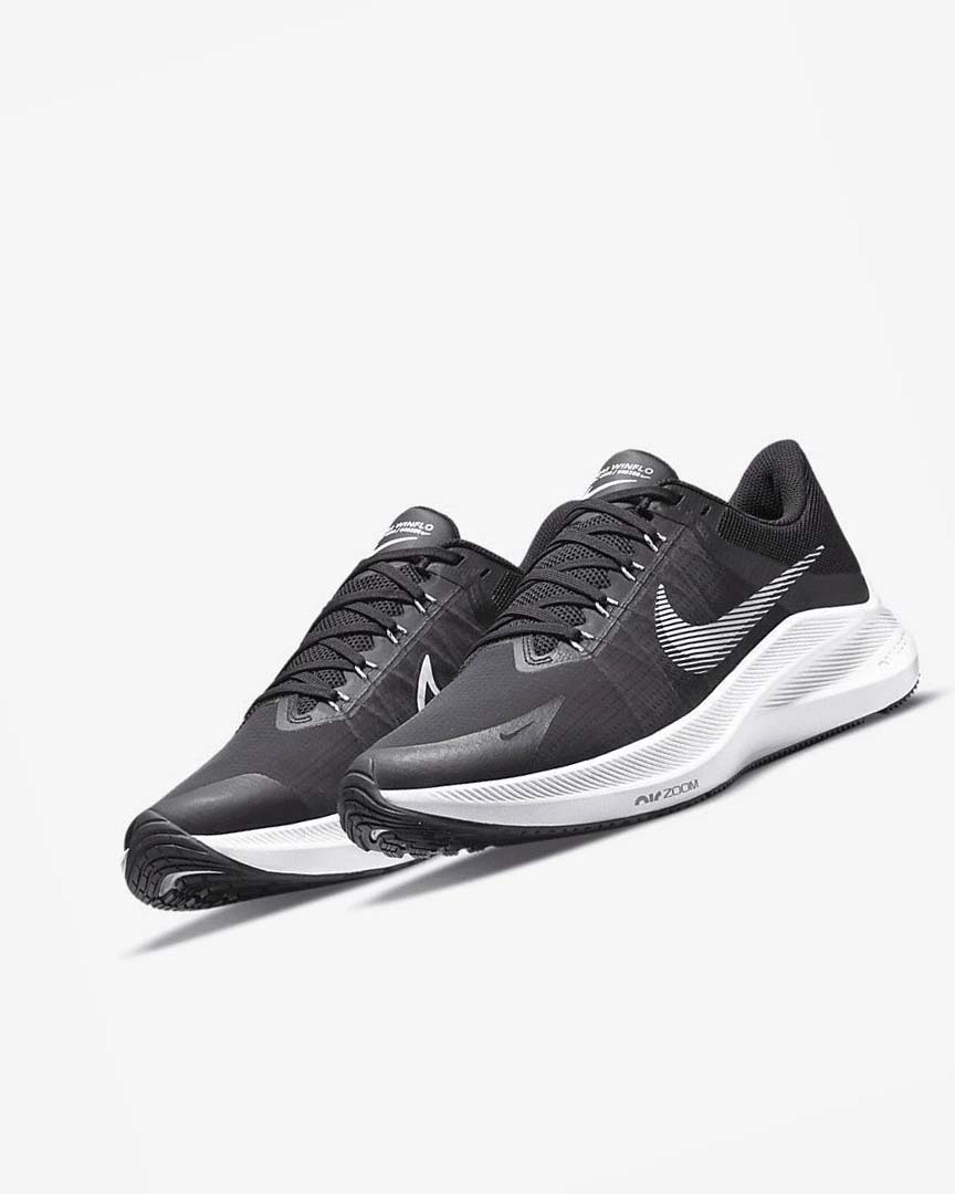 Black / White Men's Nike Winflo 8 Running Shoes | UK5322