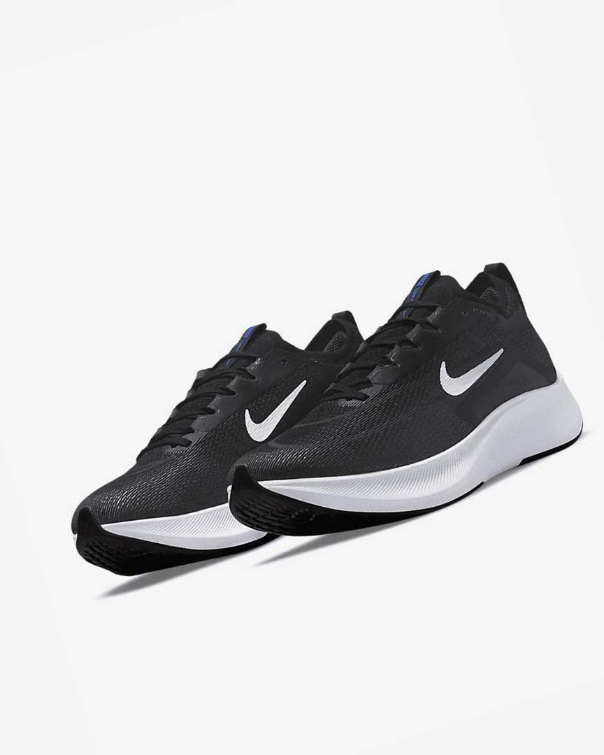 Black / White Men's Nike Zoom Fly 4 Running Shoes | UK3063