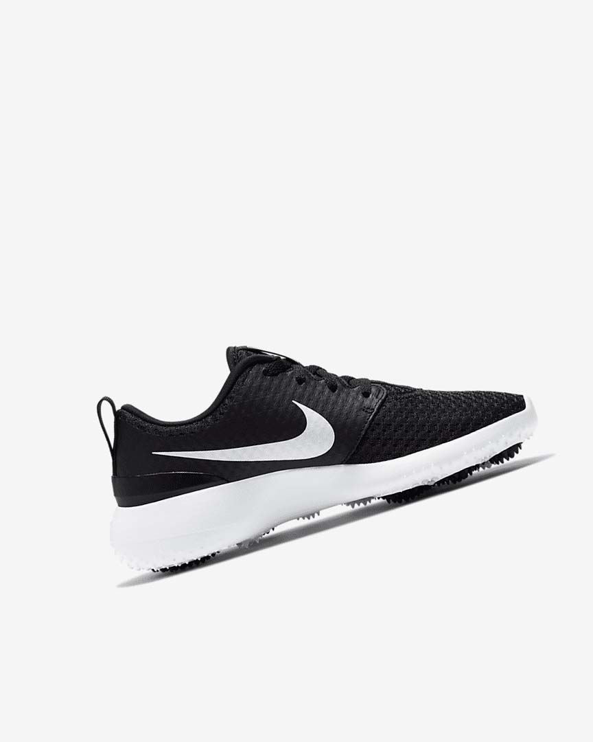 Black / White / Metal White Girls' Nike Roshe G Jr. Golf Shoes | UK3205