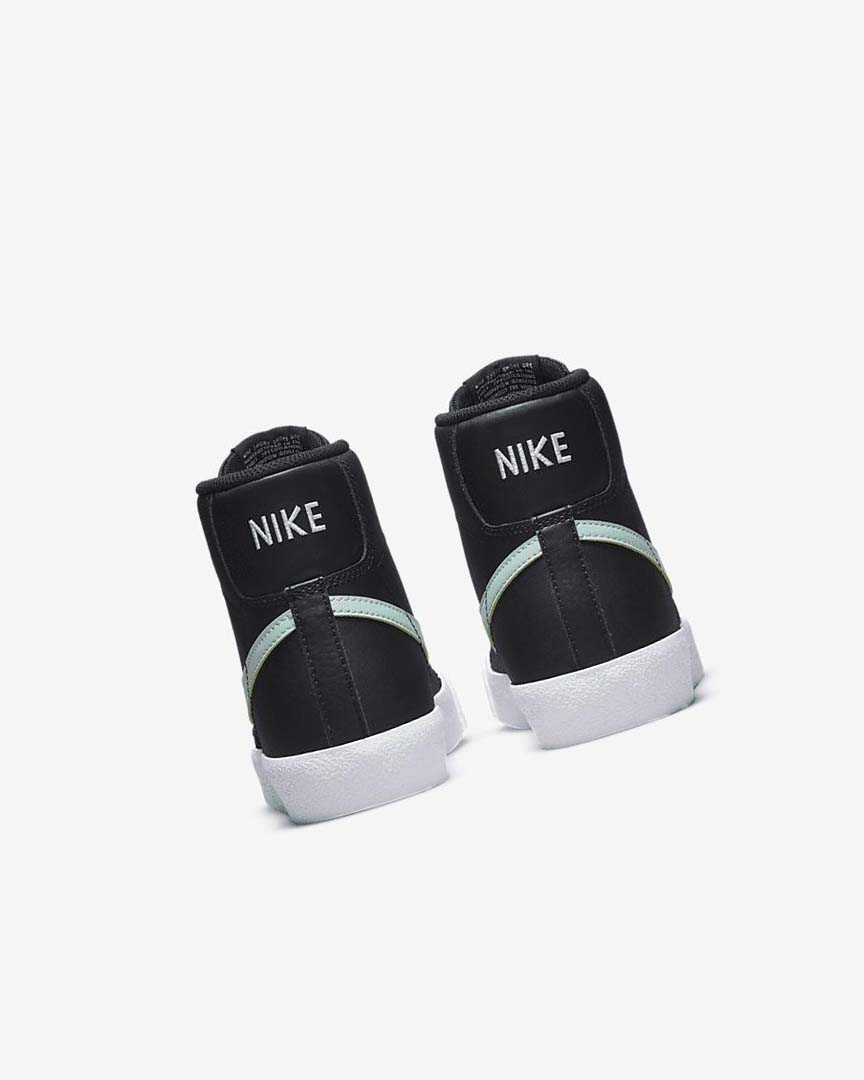 Black / White / Mint Boys' Nike Blazer Mid '77 Sneakers | UK5486