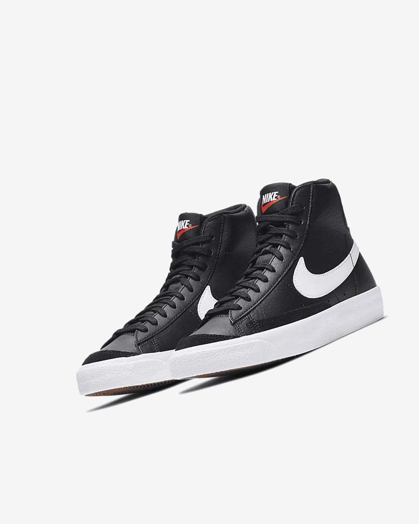 Black / White / Orange Boys' Nike Blazer Mid '77 Sneakers | UK4709