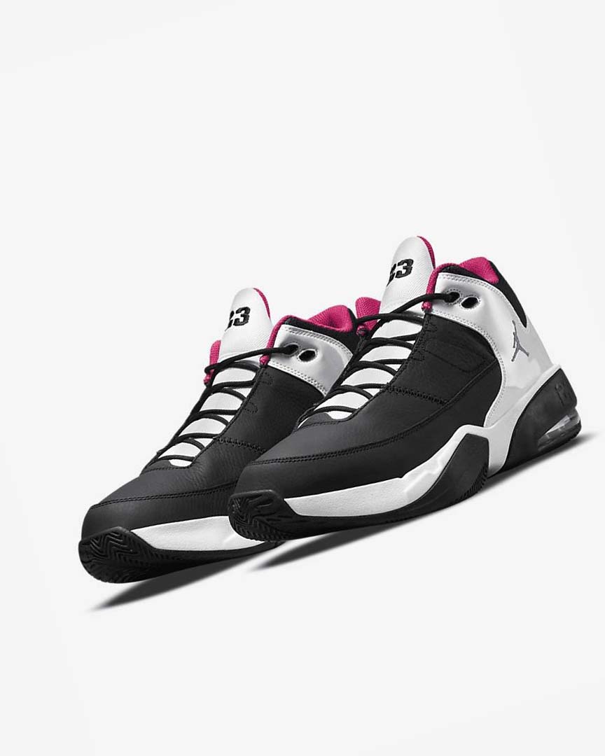 Black / White / Pink / Blue Men's Nike Jordan Max Aura 3 Basketball Shoes | UK4540