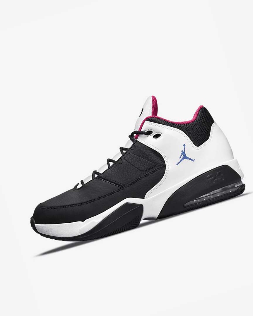 Black / White / Pink / Blue Men\'s Nike Jordan Max Aura 3 Basketball Shoes | UK4540