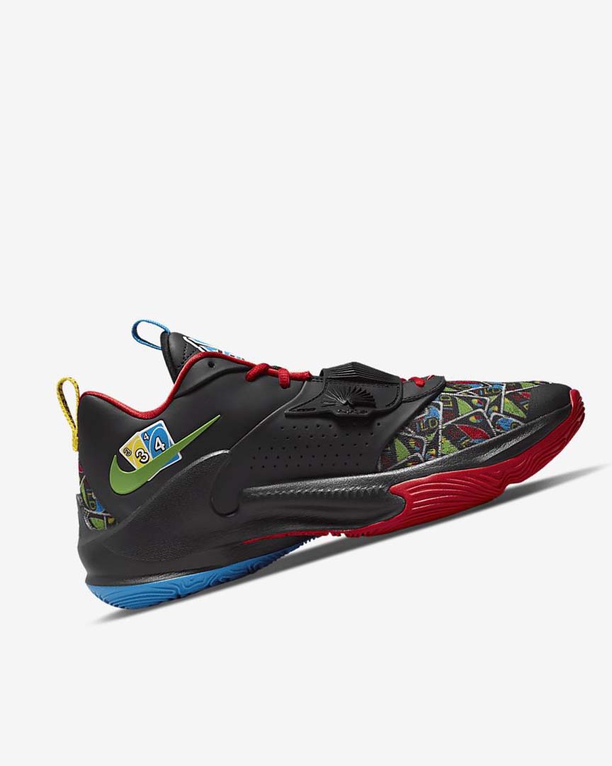 Black / White / Red / Green Women's Nike Zoom Freak 3 Basketball Shoes | UK5103