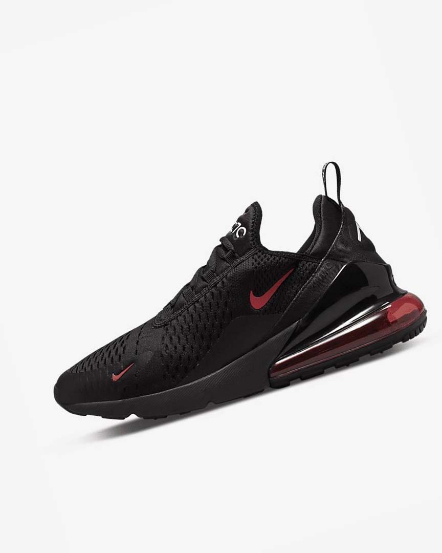 Black / White / Red Men\'s Nike Air Max 270 Casual Shoes | UK4871