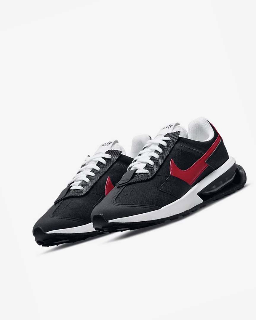 Black / White / Red Men's Nike Air Max Pre-Day Sneakers | UK3183