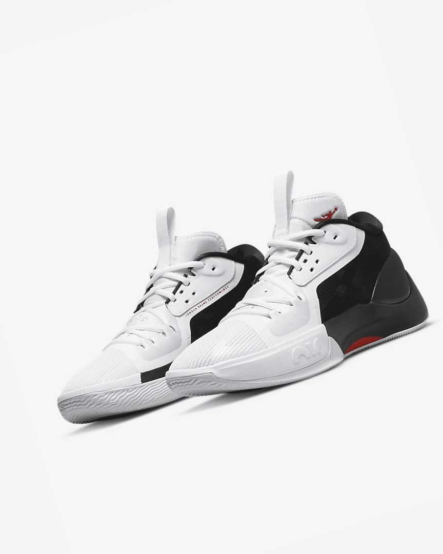 Black / White / Red Men's Nike Jordan Zoom Separate Basketball Shoes | UK4691