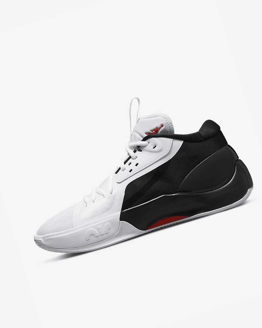 Black / White / Red Men\'s Nike Jordan Zoom Separate Basketball Shoes | UK4691