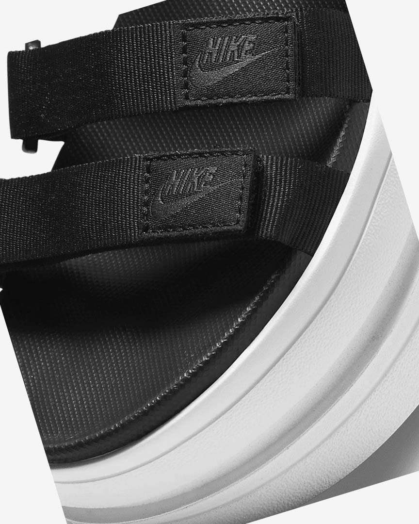 Black / White / White Women's Nike Icon Classic Sandals | UK5036