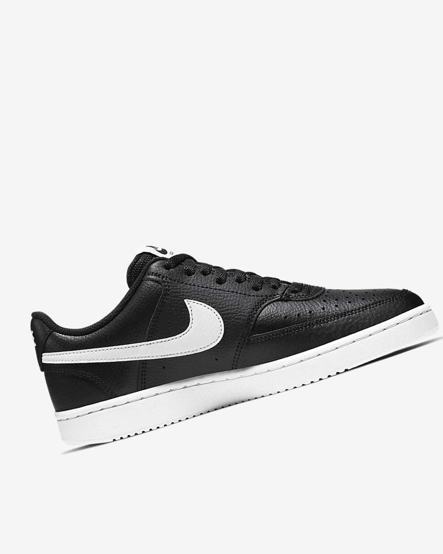 Black / White Women's Nike Court Vision Low Sneakers | UK5098