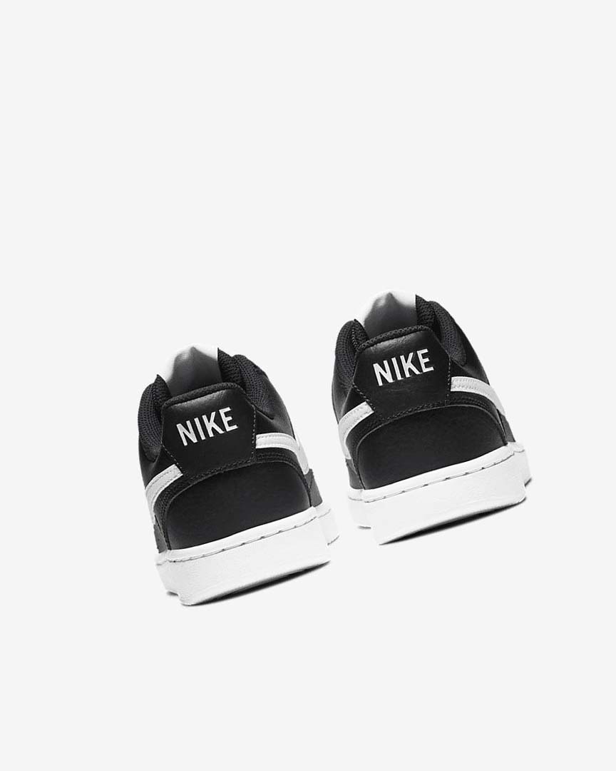 Black / White Women's Nike Court Vision Low Sneakers | UK5098