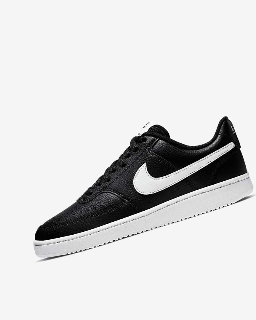 Black / White Women\'s Nike Court Vision Low Sneakers | UK5098