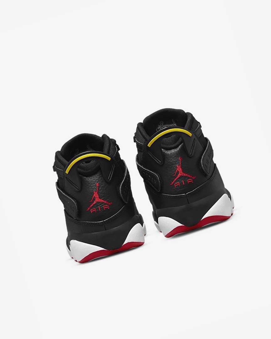 Black / White / Yellow / Red Men's Nike Jordan 6 Rings Basketball Shoes | UK2266