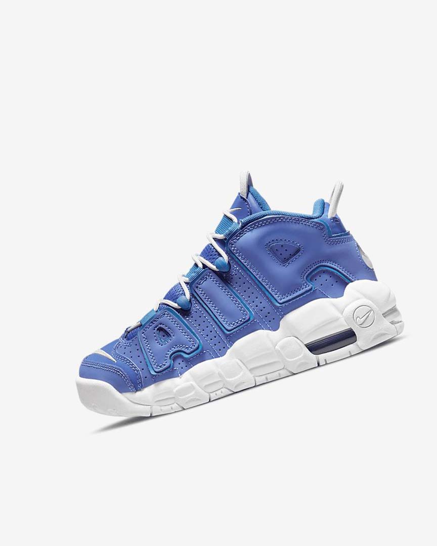 Blue / Blue / White Boys\' Nike Air More Uptempo Basketball Shoes | UK5599