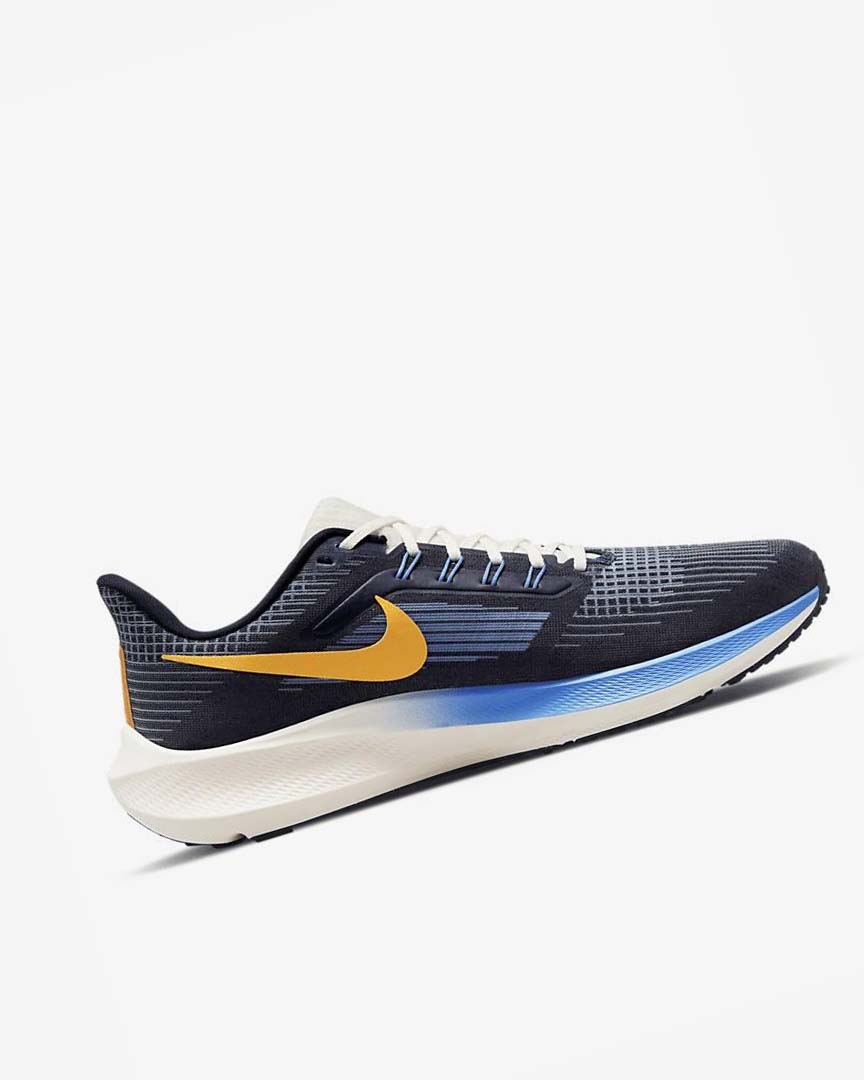 Blue / Dark Obsidian Men's Nike Air Zoom Pegasus 39 Premium Running Shoes | UK5341