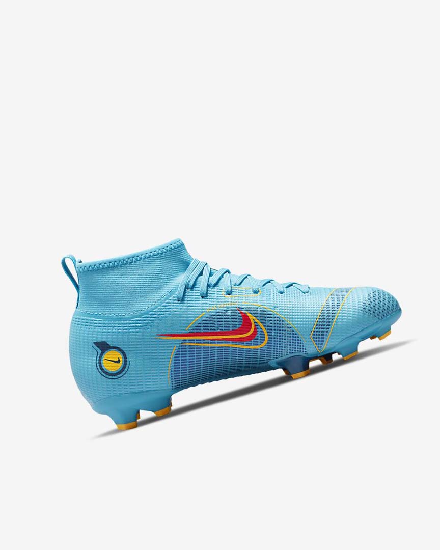 Blue / Orange Boys' Nike Jr. Mercurial Superfly 8 Pro FG Football Boots | UK2710