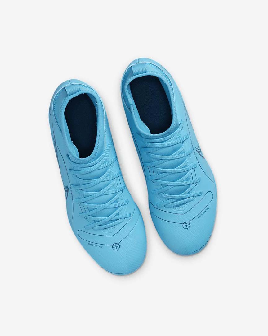 Blue / Orange Boys' Nike Jr. Mercurial Superfly 8 Club MG Football Boots | UK3034