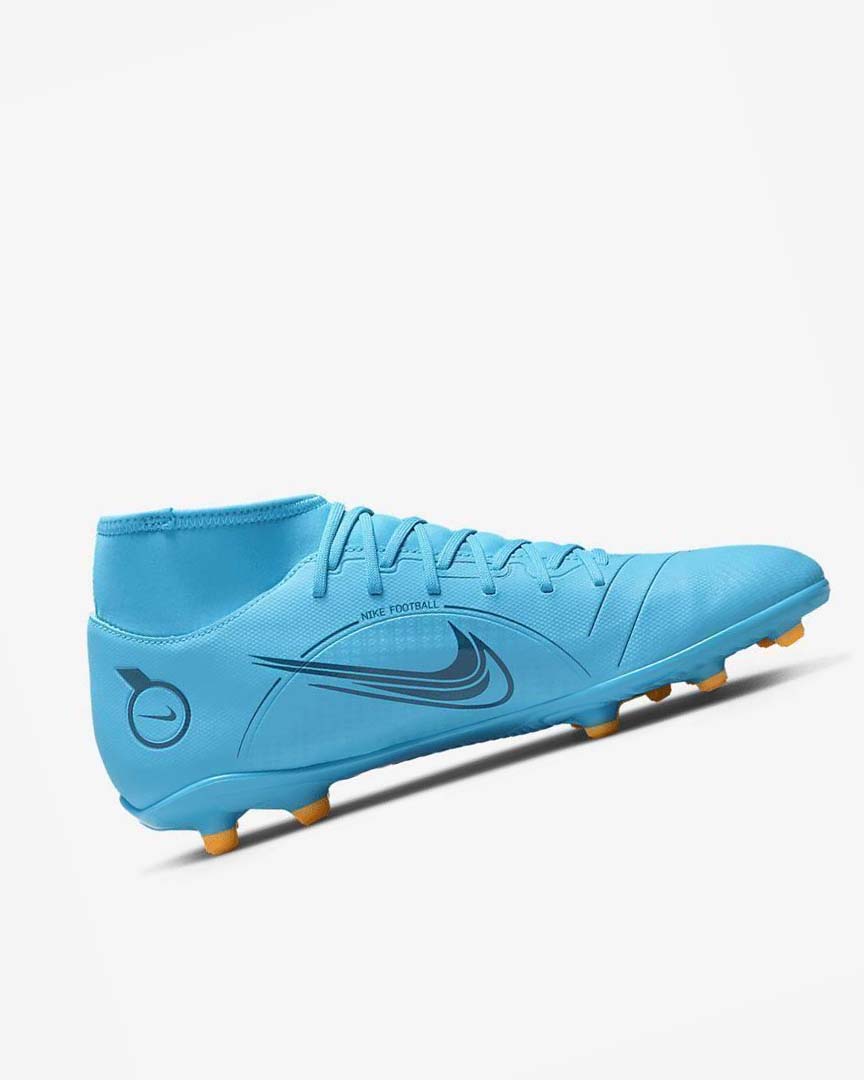 Blue / Orange Men's Nike Mercurial Superfly 8 Club MG Football Boots | UK5001