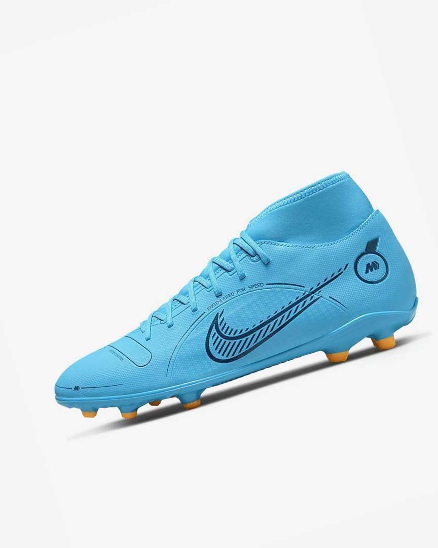 Blue / Orange Men\'s Nike Mercurial Superfly 8 Club MG Football Boots | UK5001