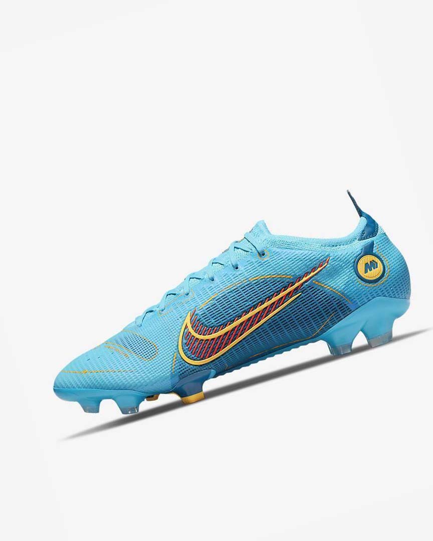 Blue / Orange Men\'s Nike Mercurial Vapor 14 Elite FG Football Boots | UK4584