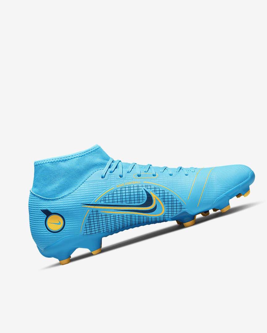 Blue / Orange Women's Nike Mercurial Superfly 8 Academy MG Football Boots | UK4533