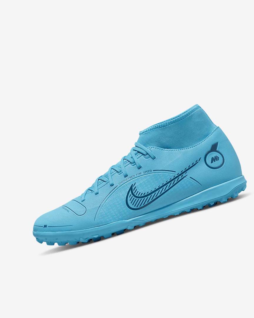 Blue / Orange Women\'s Nike Mercurial Superfly 8 Club TF Football Shoes | UK5000