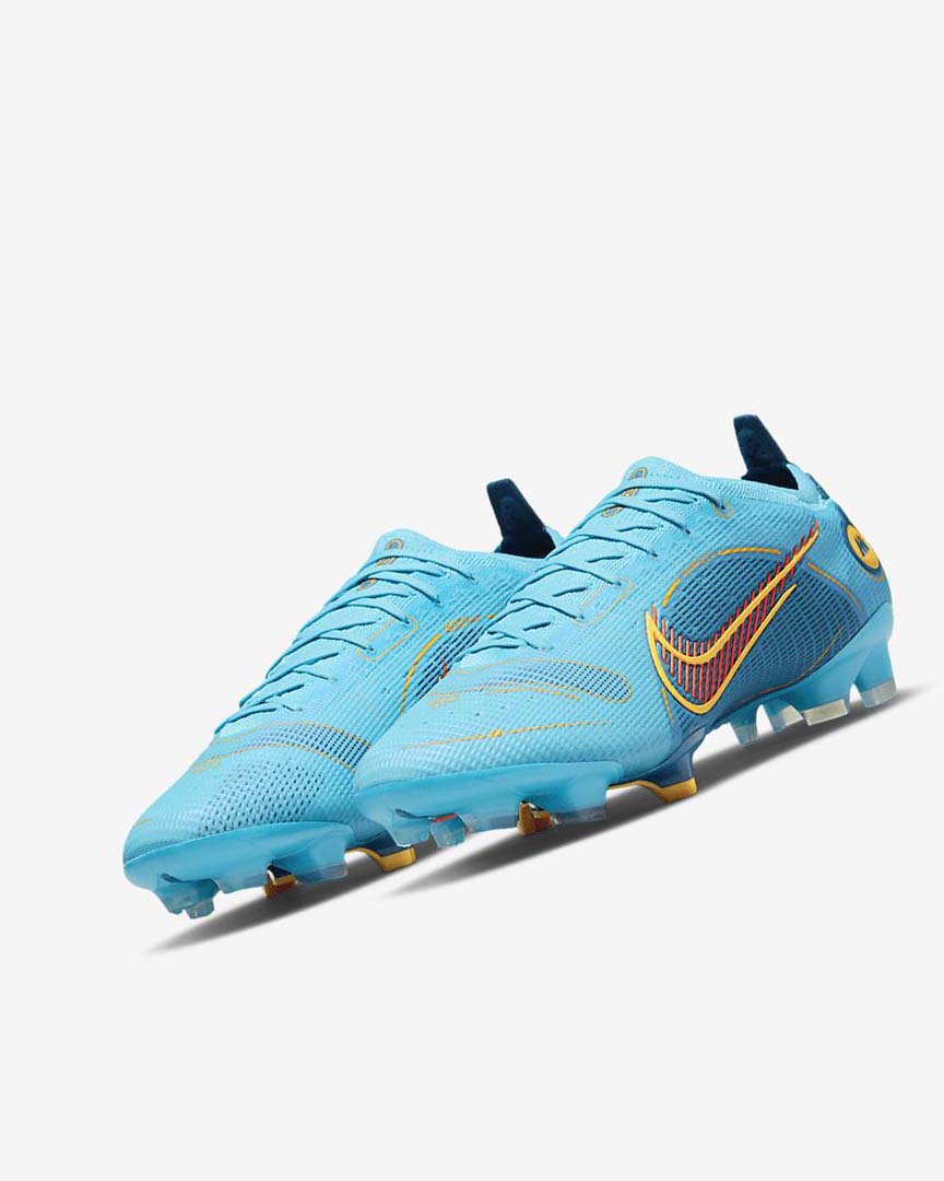 Blue / Orange Women's Nike Mercurial Vapor 14 Elite FG Football Boots | UK2259