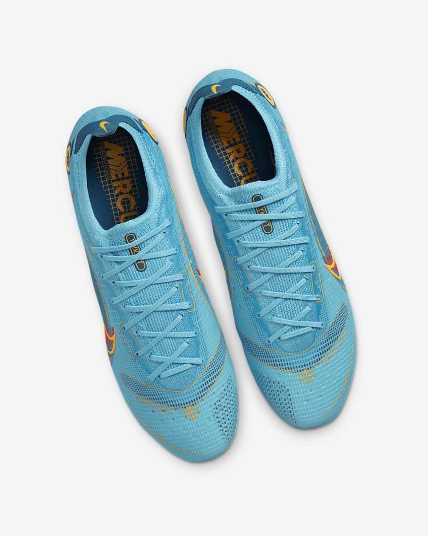 Blue / Orange Women's Nike Mercurial Vapor 14 Elite AG Football Boots | UK5321