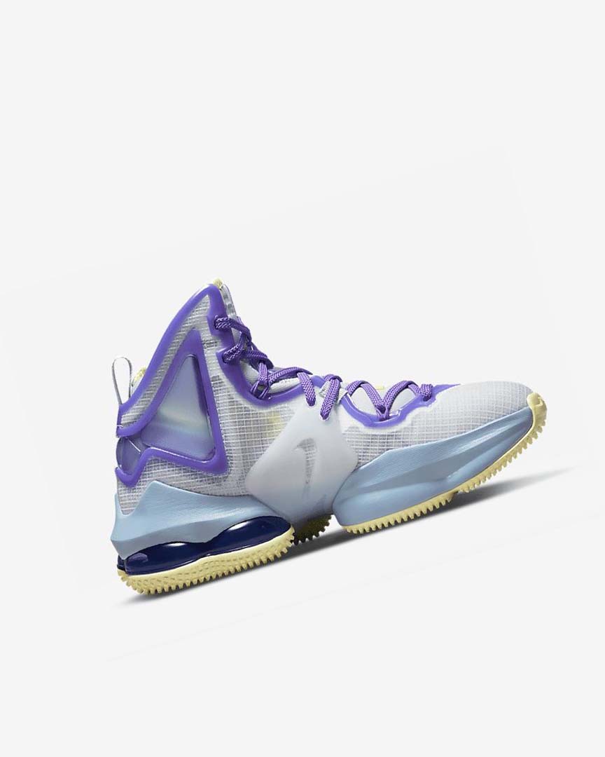 Blue / Purple Boys' Nike LeBron 19 Basketball Shoes | UK2891