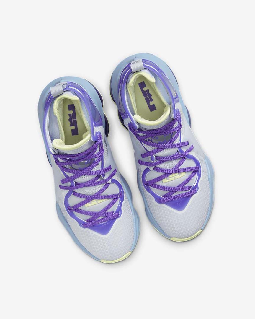 Blue / Purple Boys' Nike LeBron 19 Basketball Shoes | UK2891