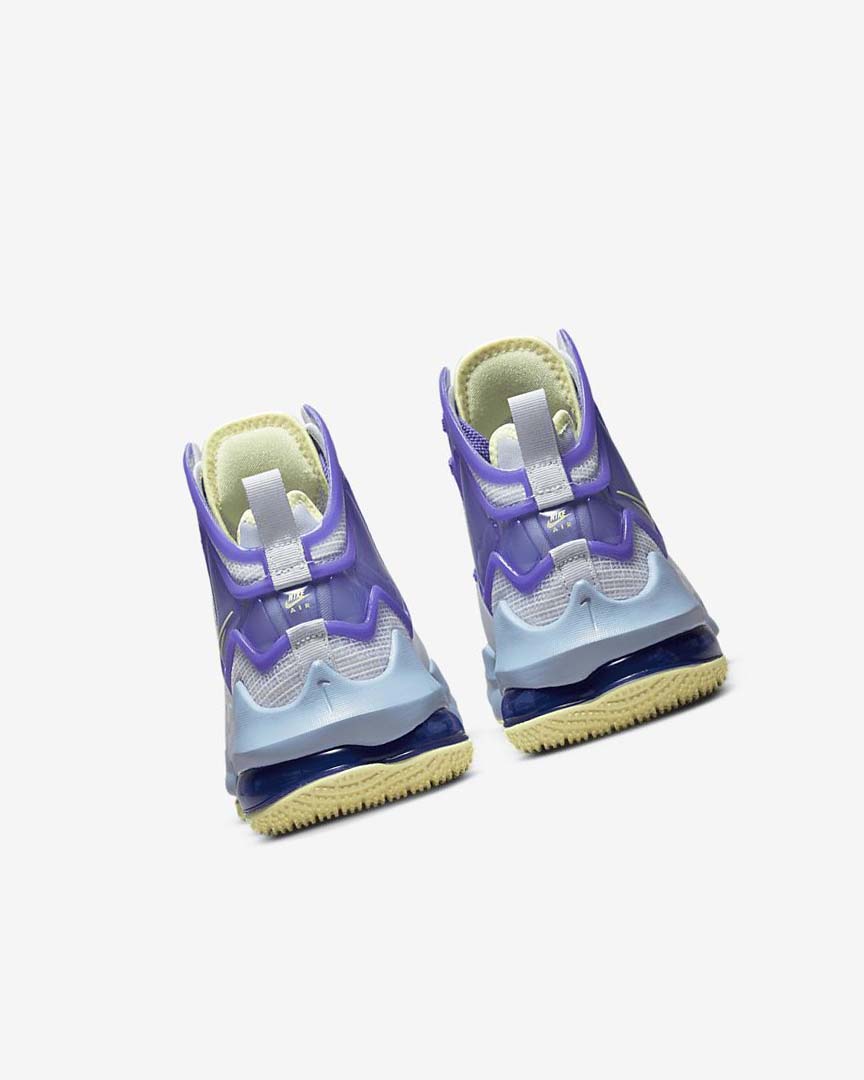 Blue / Purple Boys' Nike LeBron 19 Basketball Shoes | UK2891