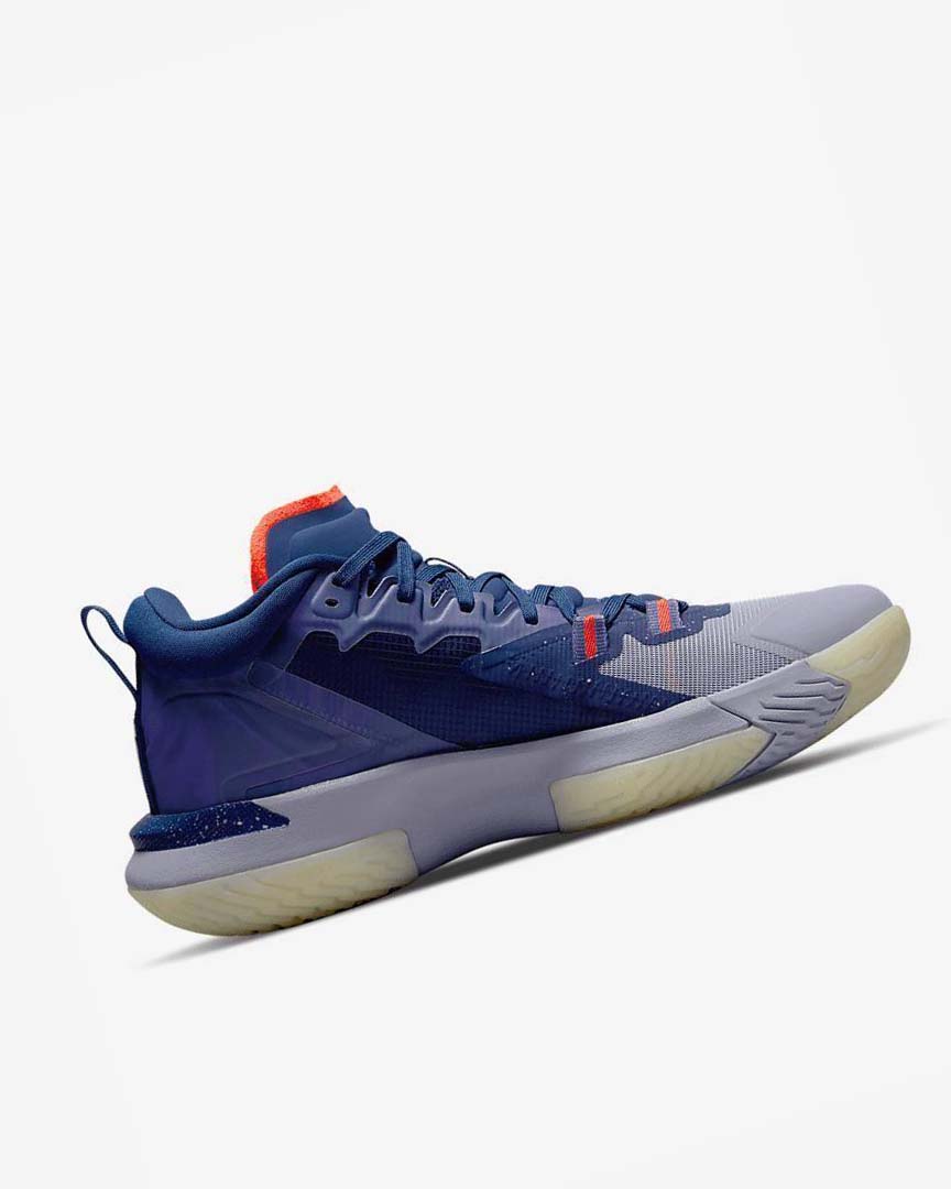 Blue / Purple / Red Men's Nike Zion 1 'ZNA' Basketball Shoes | UK5596