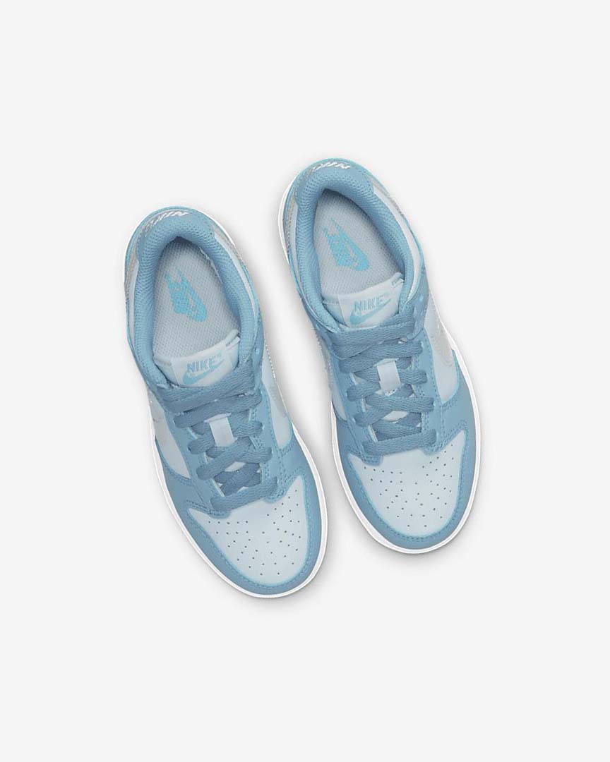 Blue / White Boys' Nike Dunk Low Sneakers | UK4541