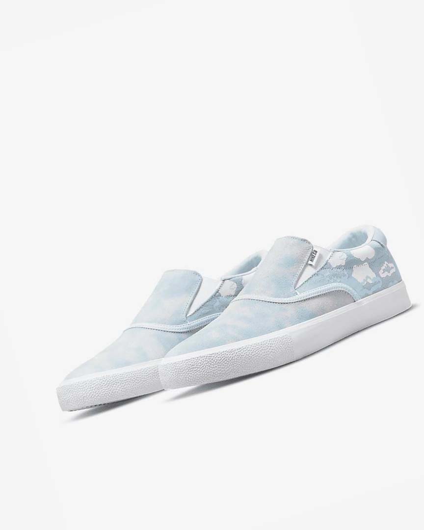 Blue / White Men's Nike SB Zoom Verona Slip x Rayssa Leal Skate Shoes | UK5314