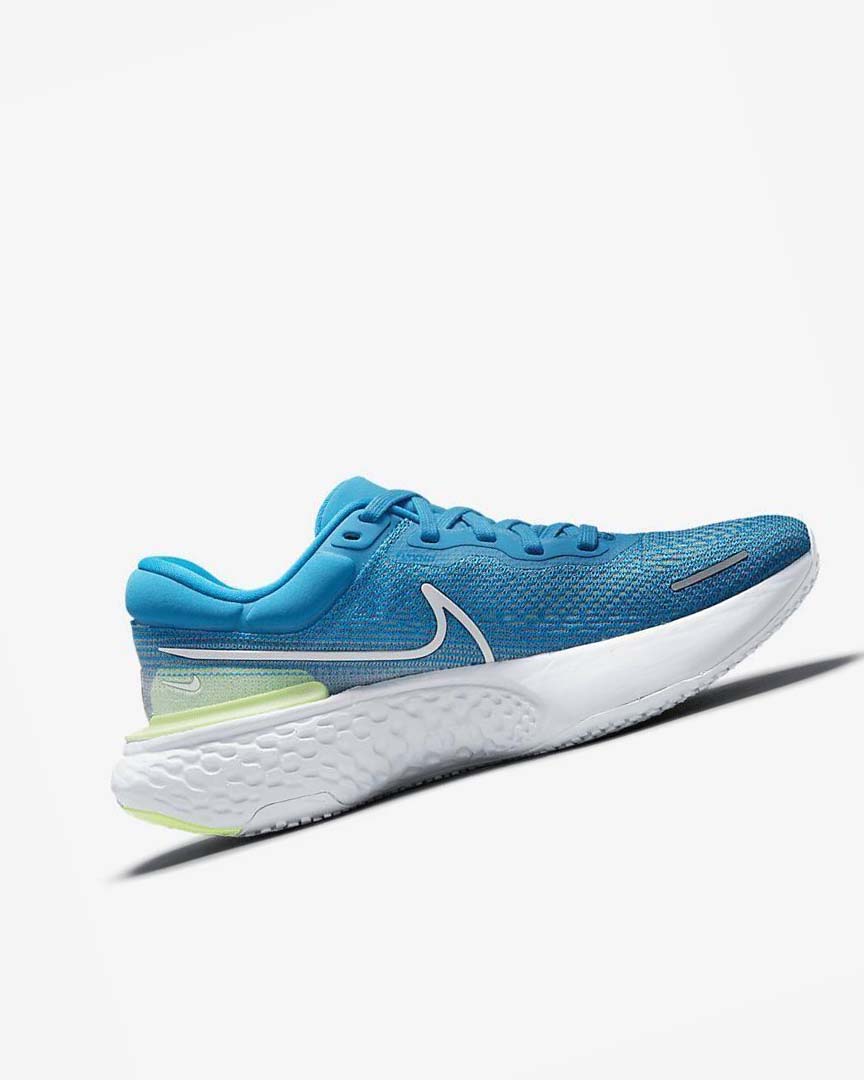 Blue / White Men's Nike ZoomX Invincible Run Flyknit Running Shoes | UK4556