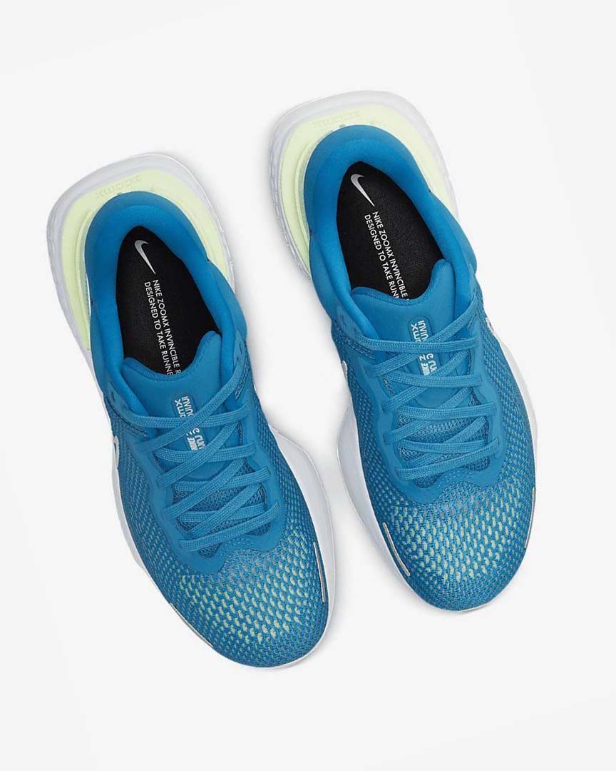 Blue / White Men's Nike ZoomX Invincible Run Flyknit Running Shoes | UK4556