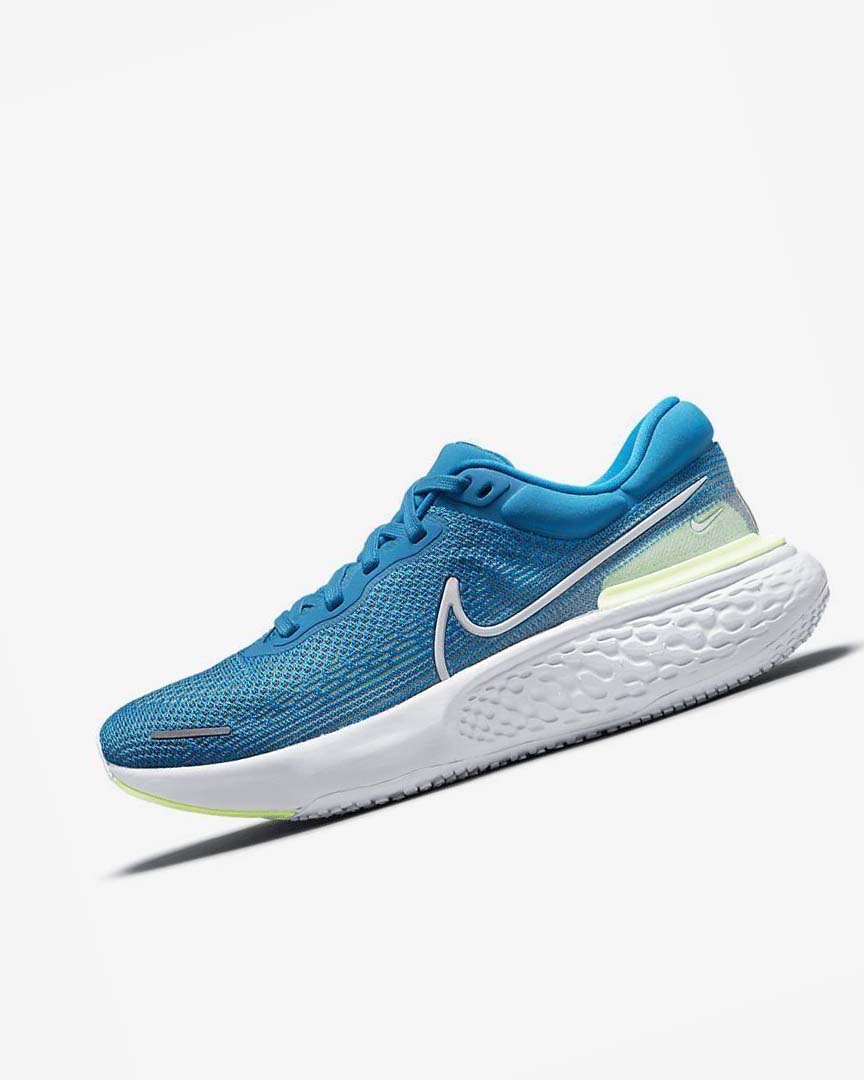 Blue / White Men\'s Nike ZoomX Invincible Run Flyknit Running Shoes | UK4556