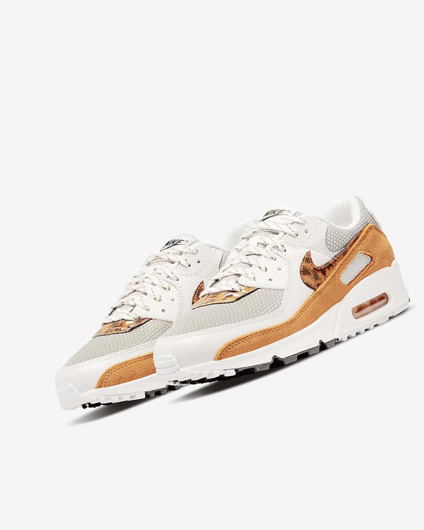 Brown / Light Beige / Deep Yellow Women's Nike Air Max 90 Casual Shoes | UK2213