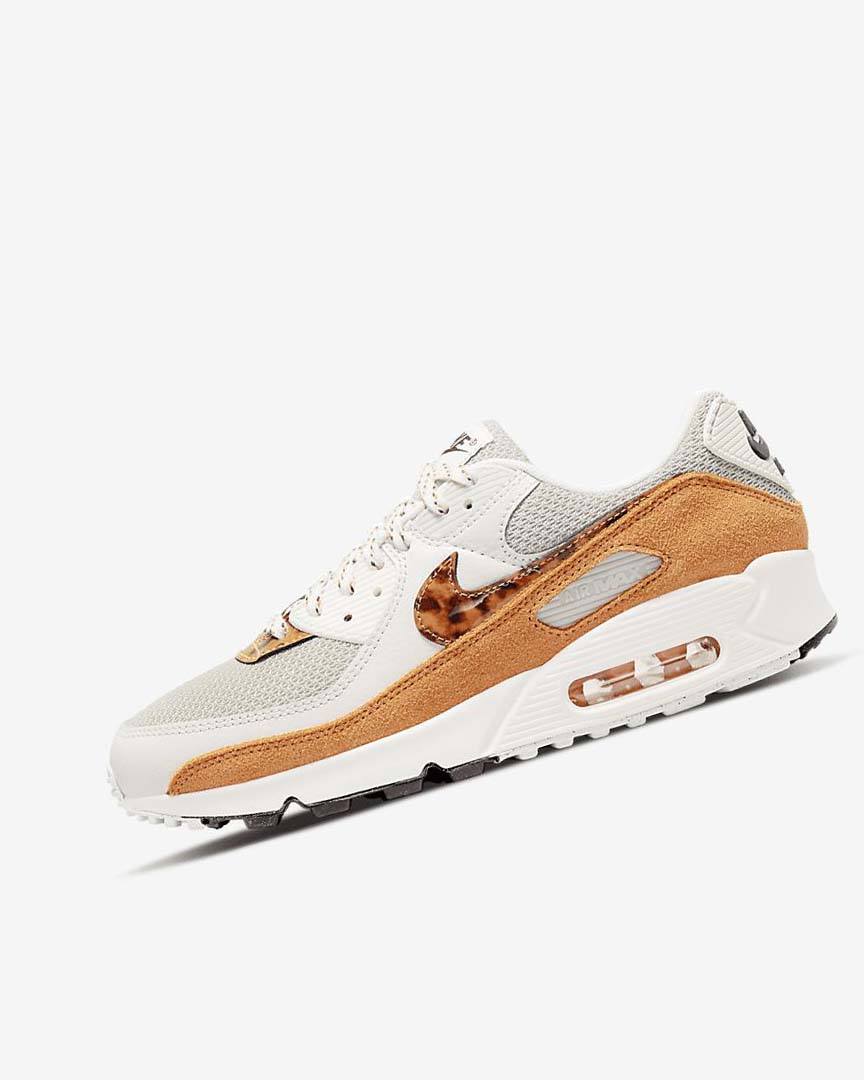 Brown / Light Beige / Deep Yellow Women\'s Nike Air Max 90 Casual Shoes | UK2213