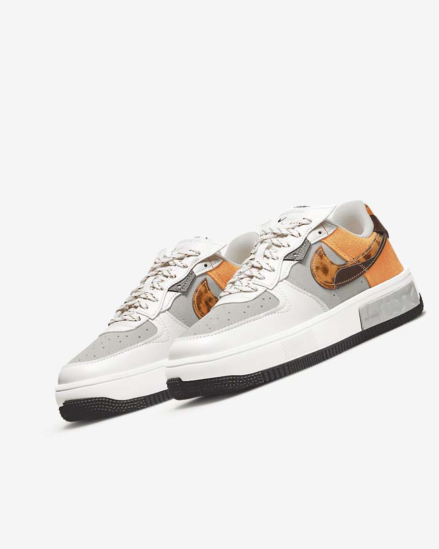 Brown / Light Beige / Deep Yellow Women's Nike Air Force 1 Fontanka Sneakers | UK2593