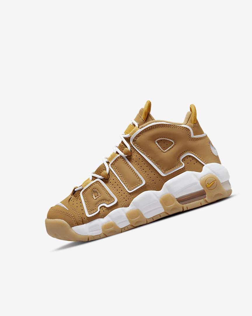 Brown / Light Brown / White Boys\' Nike Air More Uptempo Basketball Shoes | UK3051