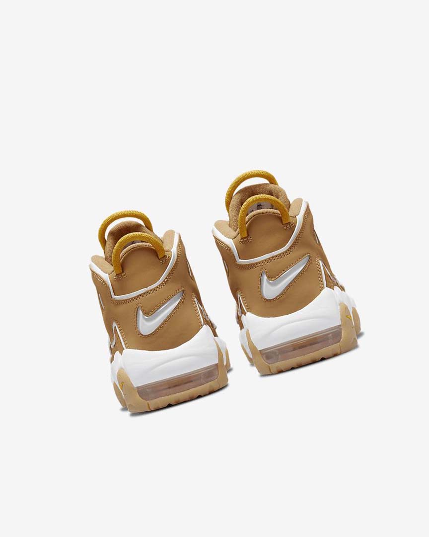 Brown / Light Brown / White Girls' Nike Air More Uptempo Sneakers | UK2823