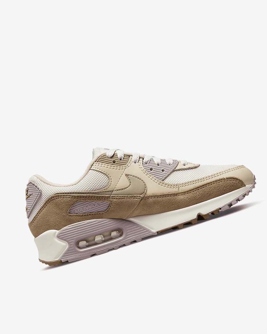 Brown / Light Purple / Khaki Women's Nike Air Max 90 Casual Shoes | UK2674