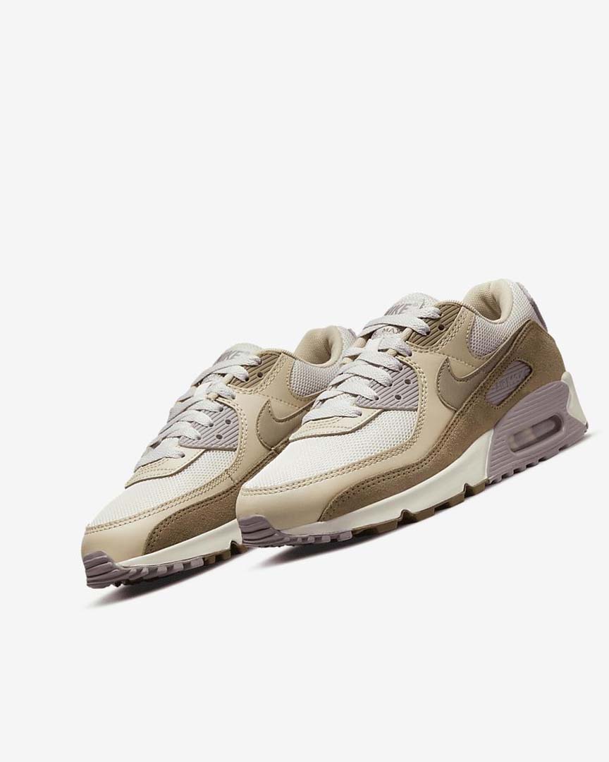 Brown / Light Purple / Khaki Women's Nike Air Max 90 Casual Shoes | UK2674