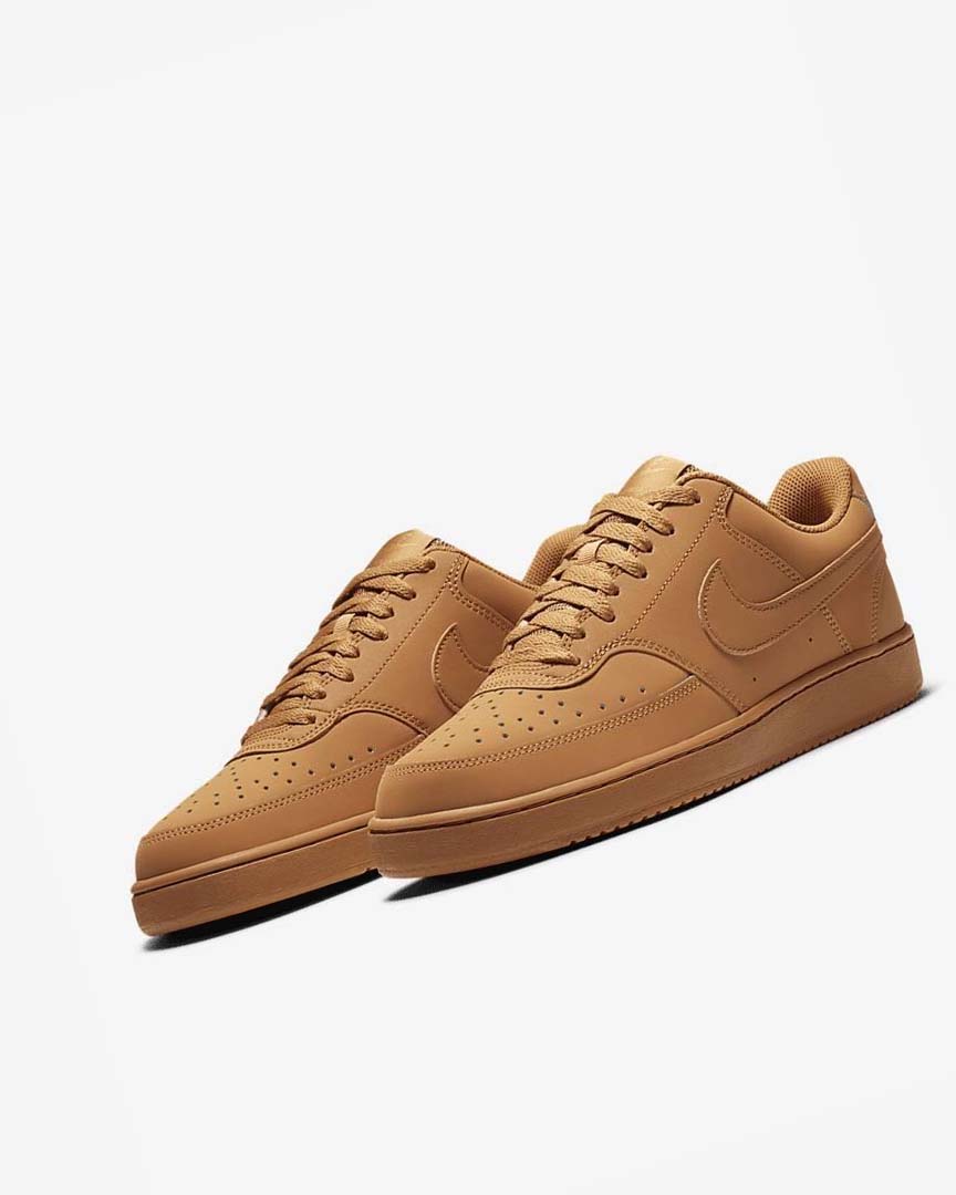 Brown Men's Nike Court Vision Low Sneakers | UK4718