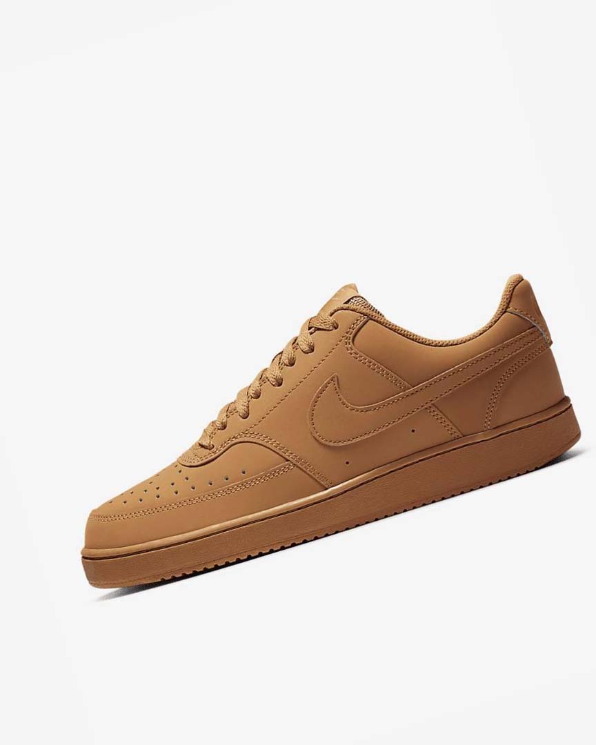 Brown Men\'s Nike Court Vision Low Sneakers | UK4718