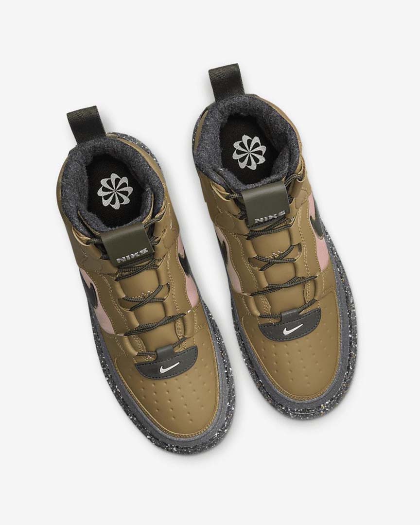 Brown / Olive / Pink Men's Nike Air Force 1 Boots | UK3011